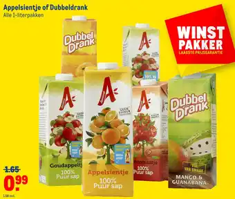 Makro Appelsientje of dubbeldrank aanbieding