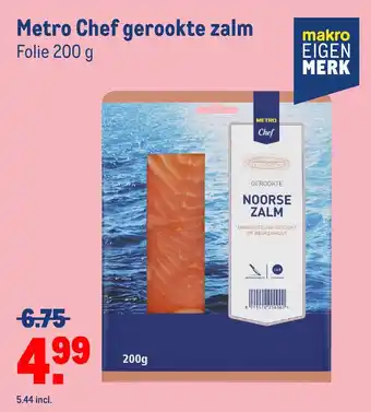 Makro Metro chef gerookte zalm aanbieding