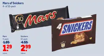 Makro Mars of snickers aanbieding