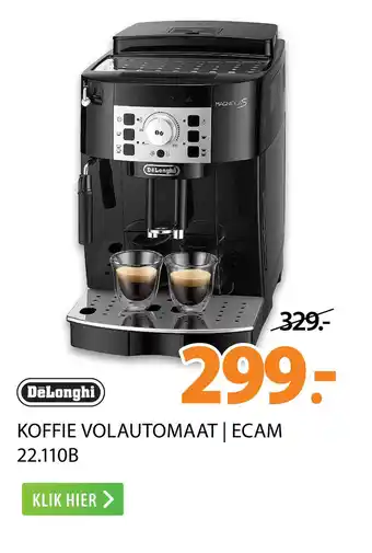 Expert Delonghi koffie volautomaat | ecam 22.110B aanbieding