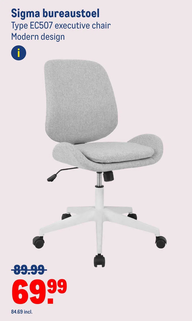 Sigma bureaustoel type ec507 executive chair aanbieding bij Makro