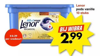 Wibra Lenor pods vanille 10 stuks aanbieding