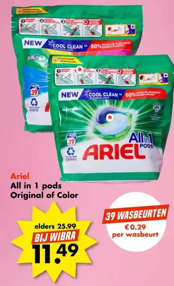 Wibra Ariel all in 1 pods original of color aanbieding