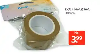 Boekenvoordeel Kraft paper tape 30mm aanbieding