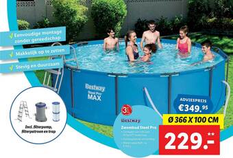 Lidl Bestway Zwembad Steel Pro Ø 366 X 100 Cm aanbieding