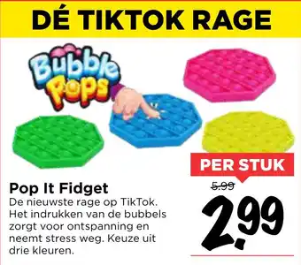 Vomar Voordeelmarkt Pop it fidget aanbieding