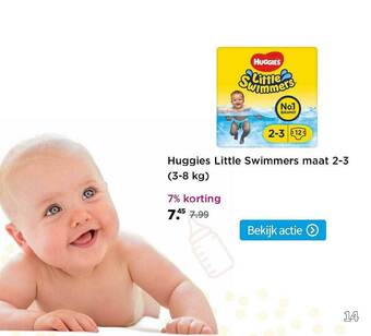 Plein.nl Huggies Little Swimmers Maat 2-3 (3-8 Kg) 7% Korting aanbieding