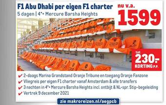 Makro F1 Abu Dhabi Per Eigen F1 Charter aanbieding