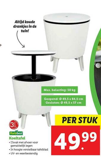 Lidl Florabest Koeltafel aanbieding