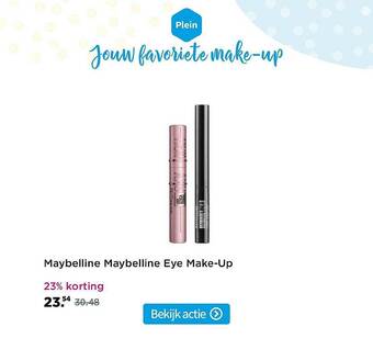 Plein.nl Maybelline Maybelline Eye Make-Up 23% Korting aanbieding