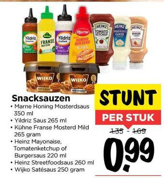 Vomar Voordeelmarkt Snacksauzen : Marne Honing Mosterdsaus, Yildriz Saus, Kühne Franse Mosterd Mild, Heinz Mayonaise, Tomatenketchup Of Burgersau aanbieding