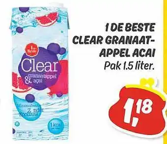 Dekamarkt 1 de beste clear granaatappel acai aanbieding