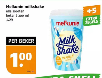 Poiesz Melkunie milkshake aanbieding