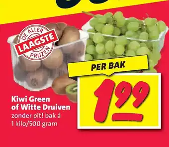 Nettorama Kiwi green of witte druiven aanbieding