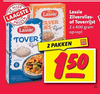 Nettorama Lassie zilvervlies- of toverrijst aanbieding