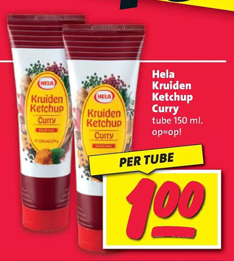 Nettorama Hela kruiden ketchup curry aanbieding