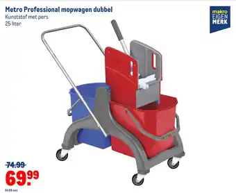 Makro Metro professional mopwagen dubbel aanbieding