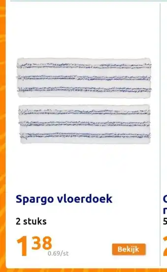 Action Spargo vloerdoek 2 stuks aanbieding