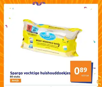 Action Spargo vochtige huishouddoekjes 80 stuks aanbieding