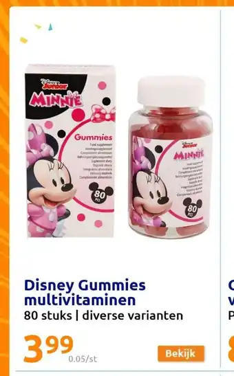 Action Disney Gummies multivitaminen 80 stuks aanbieding