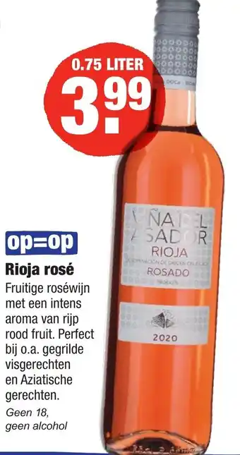 ALDI Rioja rose 0.75 l aanbieding