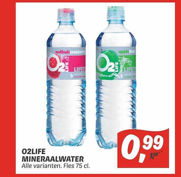 O2life mineraalwater aanbieding bij Dekamarkt