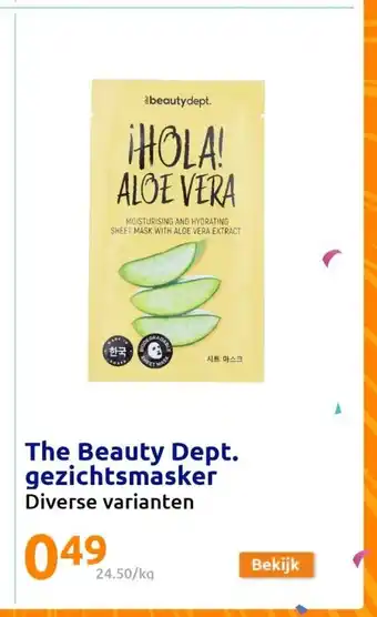 Action The Beauty Dept. gezichtsmasker aanbieding