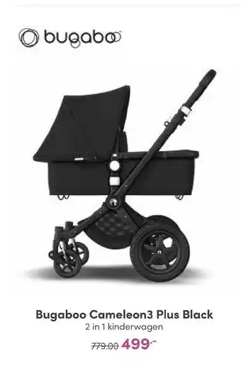 Baby & Tiener Bugaboo cameleon3 plus black 2 in 1 kinderwagen aanbieding