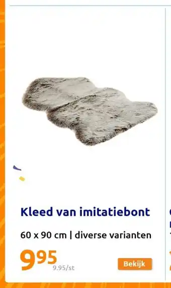 Action Kleed van imitatiebont 60 x 90 cm aanbieding