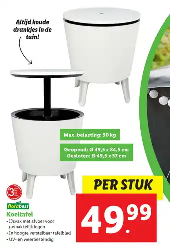 Lidl florabest Koeltafel aanbieding