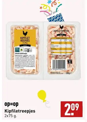 ALDI Kipfiletreepjes 2 x 75 gram aanbieding