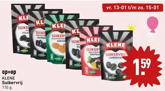 ALDI Klene suikervrij  110 gram aanbieding