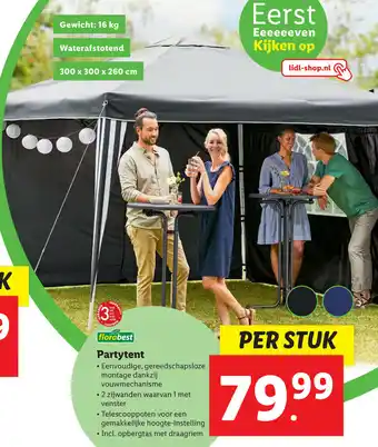 Lidl florabest Partytent aanbieding