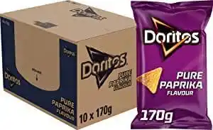 Amazon Doritos tortilla chips pure paprika, doos 10 st... aanbieding