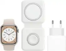 Coolblue Apple watch series 8 45mm starlight aluminium s... aanbieding