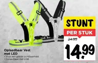 Vomar Voordeelmarkt Oplaadbaar vest met led aanbieding