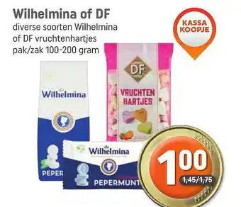 Dagwinkel Wilhemina of df aanbieding