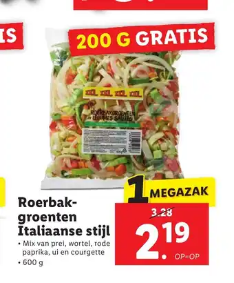 Lidl Roerbakgroenten Italiaanse stijl 600 g aanbieding