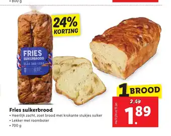 Lidl Fries suikerbrood 700 g aanbieding