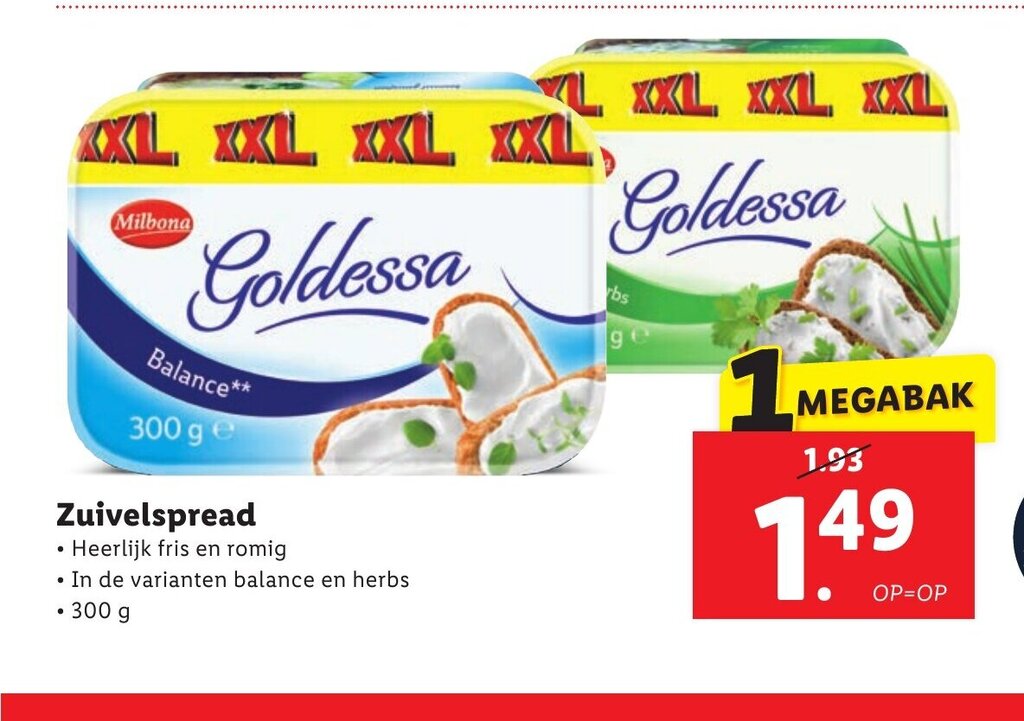 Milbona Zuivelspread 300 g aanbieding bij Lidl