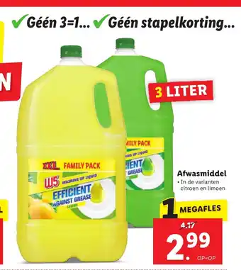 Lidl Afwasmiddel 3 liter aanbieding