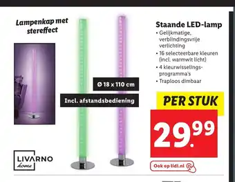 Lidl Livarno home Staande LED-lamp 18 x 110 cm per stuk aanbieding