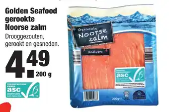 ALDI Golden Seafood gerookte Noorse zalm 200 g aanbieding