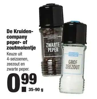 ALDI De Kruiden- company peper- of zoutmolentje 35-90 g aanbieding