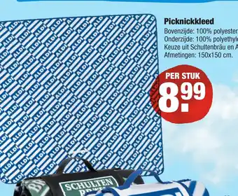 ALDI Picknickkleed 150x150 cm aanbieding