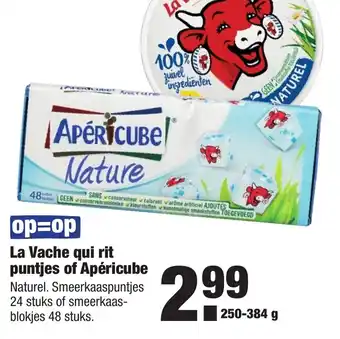 ALDI La Vache qui rit puntjes of Apericube 250-384 g aanbieding