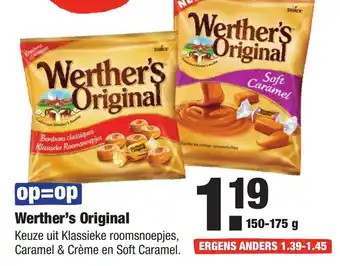 ALDI Werther's Original 150-175 g aanbieding