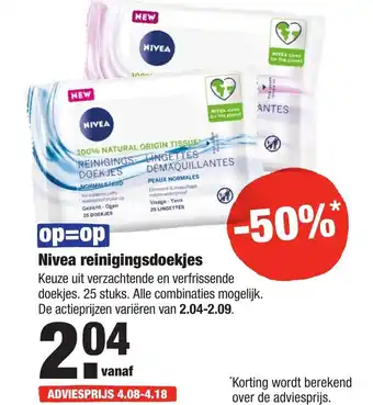 ALDI Nivea reinigingsdoekjes aanbieding