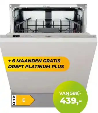 EP Beerepoot Whirlpool inbouw vaatwasser (wcic 3c26 pe) aanbieding