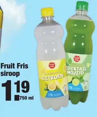 ALDI Fruit Fris siroop 720 ml aanbieding